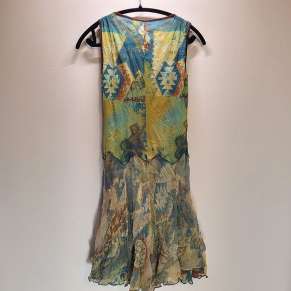 Shirt Passion Italia strappy asymmetrical midi dress Y2K- size large - Picture 2 of 7